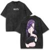 Frieren Beyond Journey's End T-Shirt Herrenbekleidung Vintage Gewaschenes Oversize T-Shirt T-Shirts Oberteile