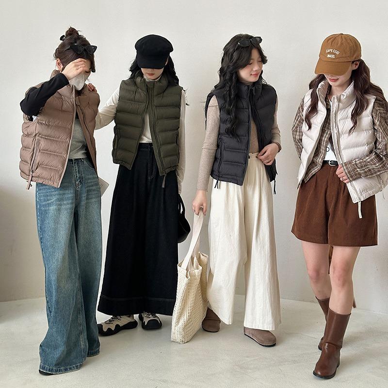 Light Down Cotton Vest Women's Wear Short Autumn and Winter New Vest Vest Vest Vest Stand-up Collar Vest Jacket