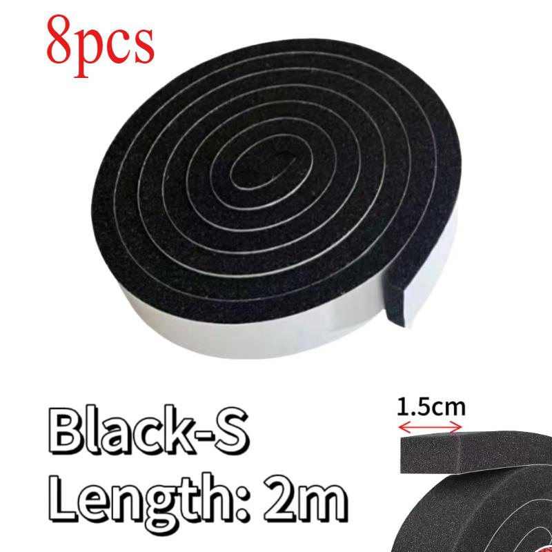 1-10Rolls Door Window Sealing Strip Self-Adhesive Sponge Foam Soundproof Tape Windproof Dustproof Door and Window Gap Seal Strip