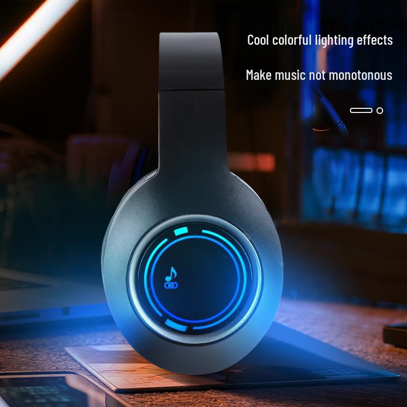 Luminous Bluetooth Headset: Foldable, High-Value, Head-Mounted for Gaming & Music
