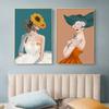 Abstract Flower Women Posters and Prints Sexy Lady Wall Art Decorative Paintings Nordic Canvas Pictures for Interior Home Decor