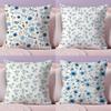 Fashion Small Florals Cushion Cover Soft Plush Throw Pillow Cushion CoverDoubleSided Printed Pillow Case for Sofa Home Decor