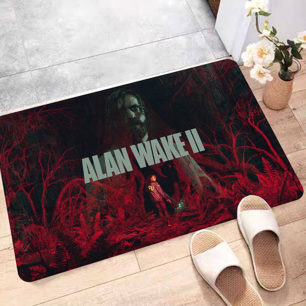 Horror Spiel A-Alan W-Wake Flur Teppich Waschbar Rutschfest Wohnzimmer Sofa Stühle Bereichsmatte Küche Fußmatte Bereichsteppich