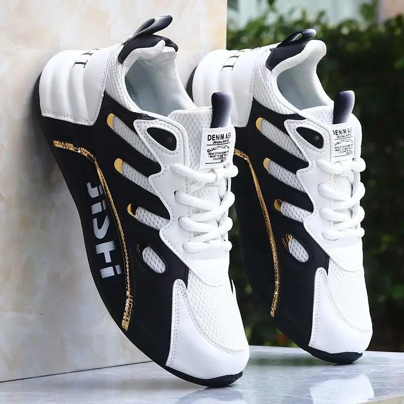 Luxury Men's Sneakers High Quality Leather Casual Shoes for Men Fashion All-match Sport Shoes Platform Comfor Men Running Shoes