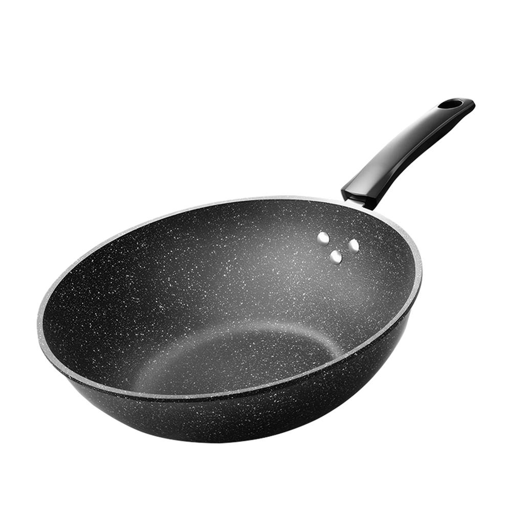 Medical Stone Multifunctional Wok Pan Lightweight Universal Skillet Cooking Pan for Induction Cooker Gas Stove
