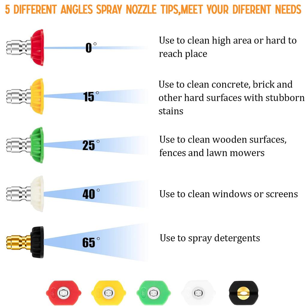 Car Washer Water Gun Cleaning Foam Generator Snow Foam Lance 1/4" Quick Release Nozzles High Pressure Household Cleaning Machine