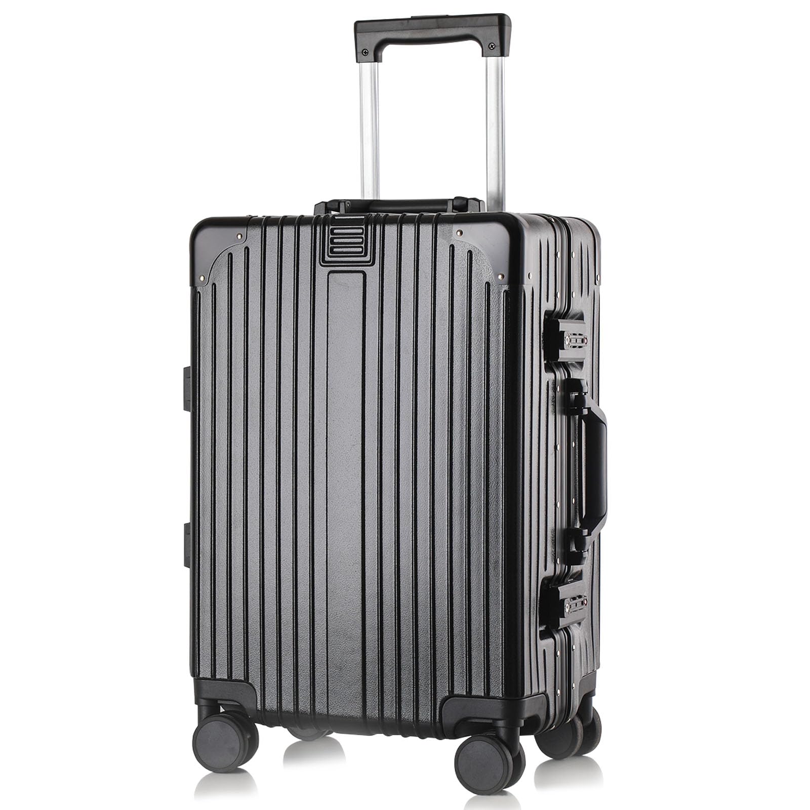 

ISUKI Алюминиевый TSA Популярный Идеально подходит для бизнеса 38л Ручная кладь Чемодан, Рама, Большой, Легкий, Тихий, Замок, Цвета, Путешествия, Черный, Маленький, Прибл. чёрный