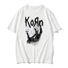 Amerikanischer Sänger Rockband Korn Print Grafik T-Shirt Sommer Kurzarm T-Shirts Tops Streetwear Lässiges T-Shirt Leichte Atmungsaktive Kleidung