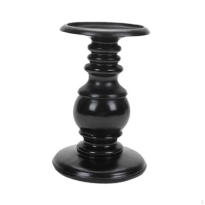 Elegant Black Candle Holder for Halloween Decor