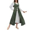 Women's Long Sleeve Dress Fall Casual T Shirt Loose Fit Pleated Front Dresses With Pockets