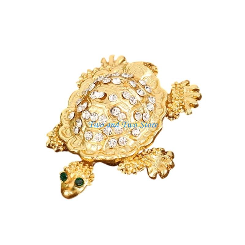 HX6F Portable Turtles Jewelry Storage Case With Locking Mechanism Metal Construction for Jewelry Protective Organization