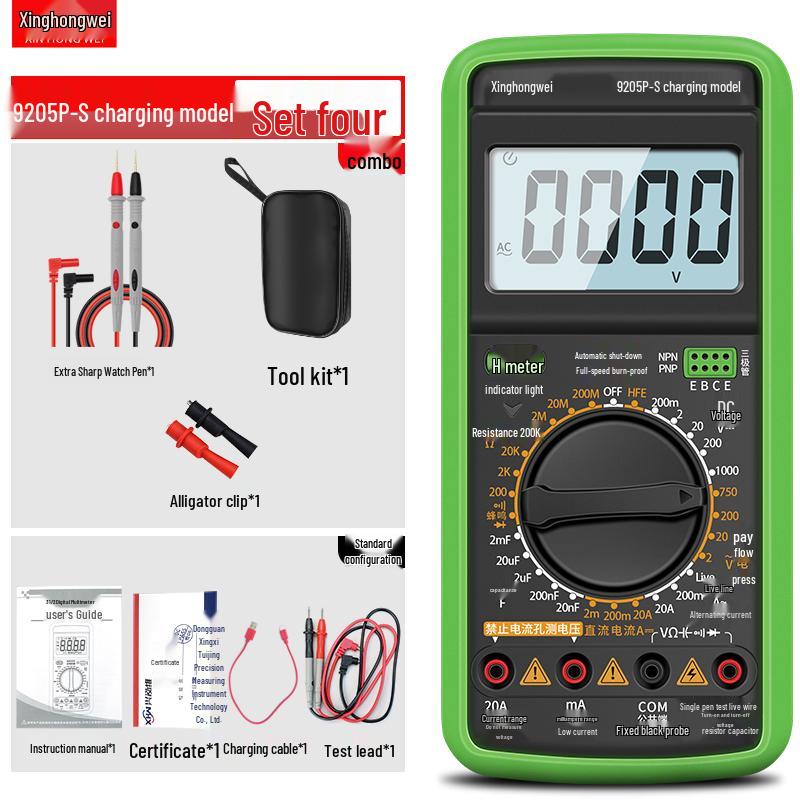 High-Precision DT9205 Digital Multimeter with Anti-Burn Protection for Electricians