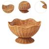 Multipurpose Fruit Basket Traditional Style Open Top Vegetable Basket Hand Woven Natural Rattan Storage Basket