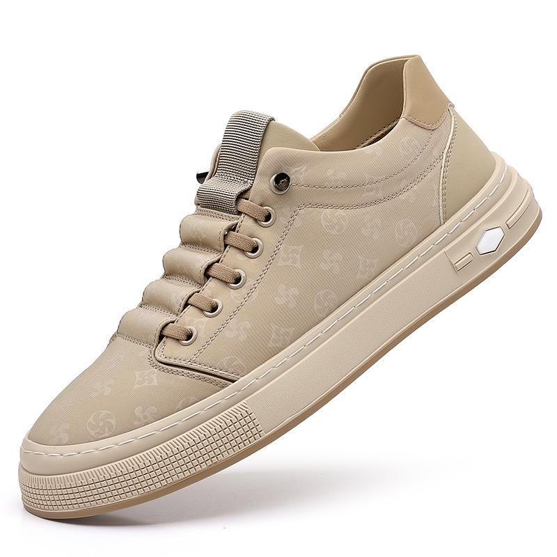 

2025 spring men s board shoes platform heightening shoes men s versatile men s trendy shoes versatile casual men s shoes batch 44 песочный