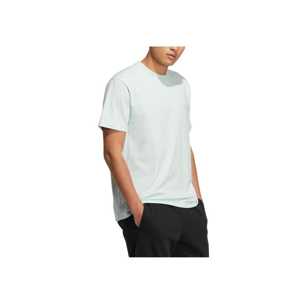 Adidas Neo Solid Color Crew Neck Sports T-Shirt Unisex Tops Green HS6814