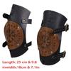 Medieval Knee Armors Nordic Vikinges Knee Brace Leather Embossed Knee Pads Knightes Leg Guards for Halloween Cosplay