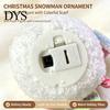 Warm White LED Hanging Decor Lighted Snowman Christmas Ornament with Knitted Hat, Light Window Display Decoration Pendant for Tree, Cute Tabletop