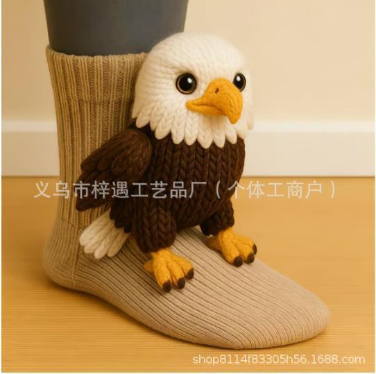 

Christmas Animal Slipper Socks, Knit Non-Slip Floor Socks with Fun Designs for Women Men Kids, Cozy Warm Gripper Socks for Winter