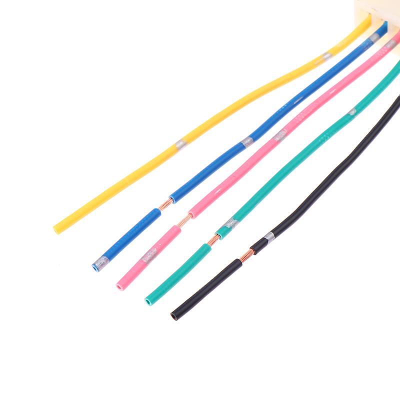 Universeller Auto-Fensterheber-Schalter 5-polig DC 12V 20A Blaue/Rote/Grüne Lichtfarbe und Kabelbaum
