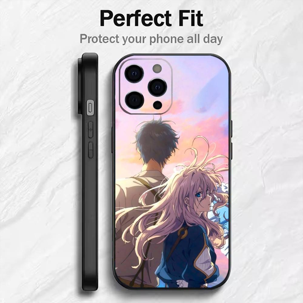 Violet And G-Gilbert Phone Case For iPhone17,16,15,14,13,12 Plus,Max Soft Silicone Black Cover