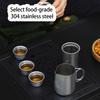 6lots Portables Camping Teas Cups 304 Stainless Steel Durability Easyly Clean Outdoor Cookware Essential