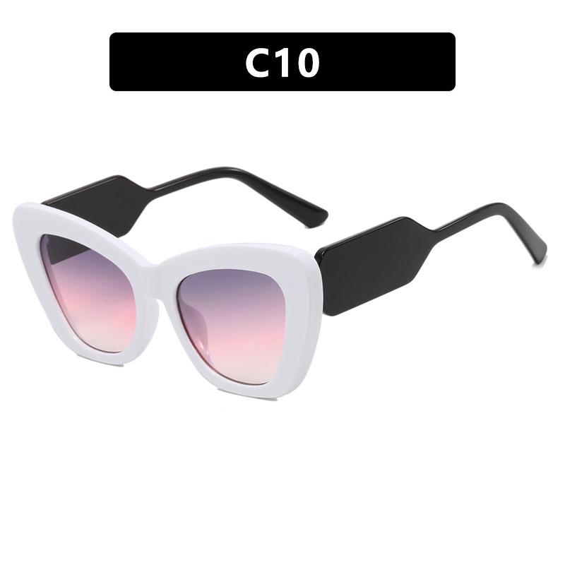 Kodon 2023 Cat-Eye Colorblock Flache Gläser Blaulichtfilter Brille - Influencer-Stil