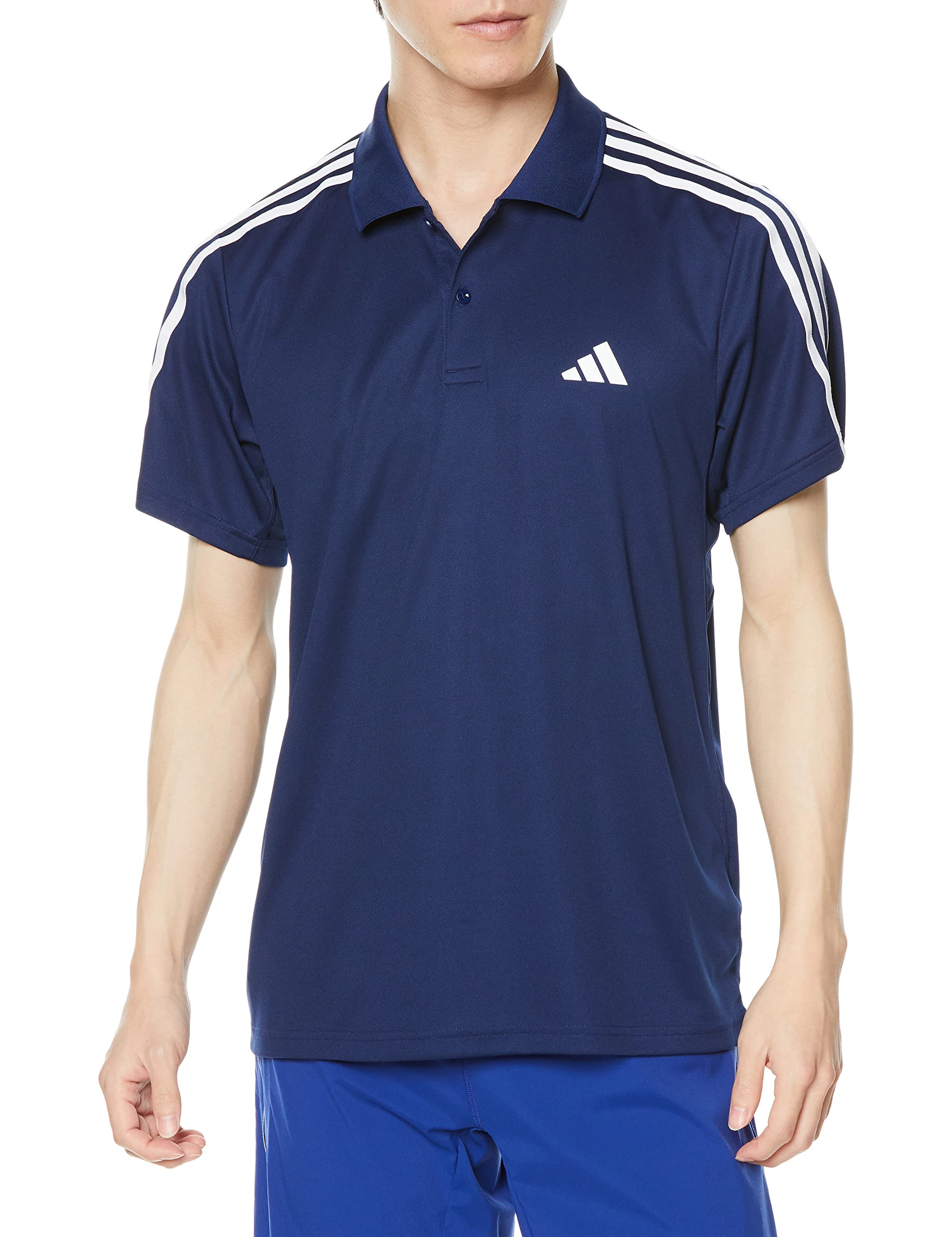 

Adidas Train Essentials Pique Training Polo Shirt BXH46 Dark XL 3-Stripes Men s Blue/White (IB8108)