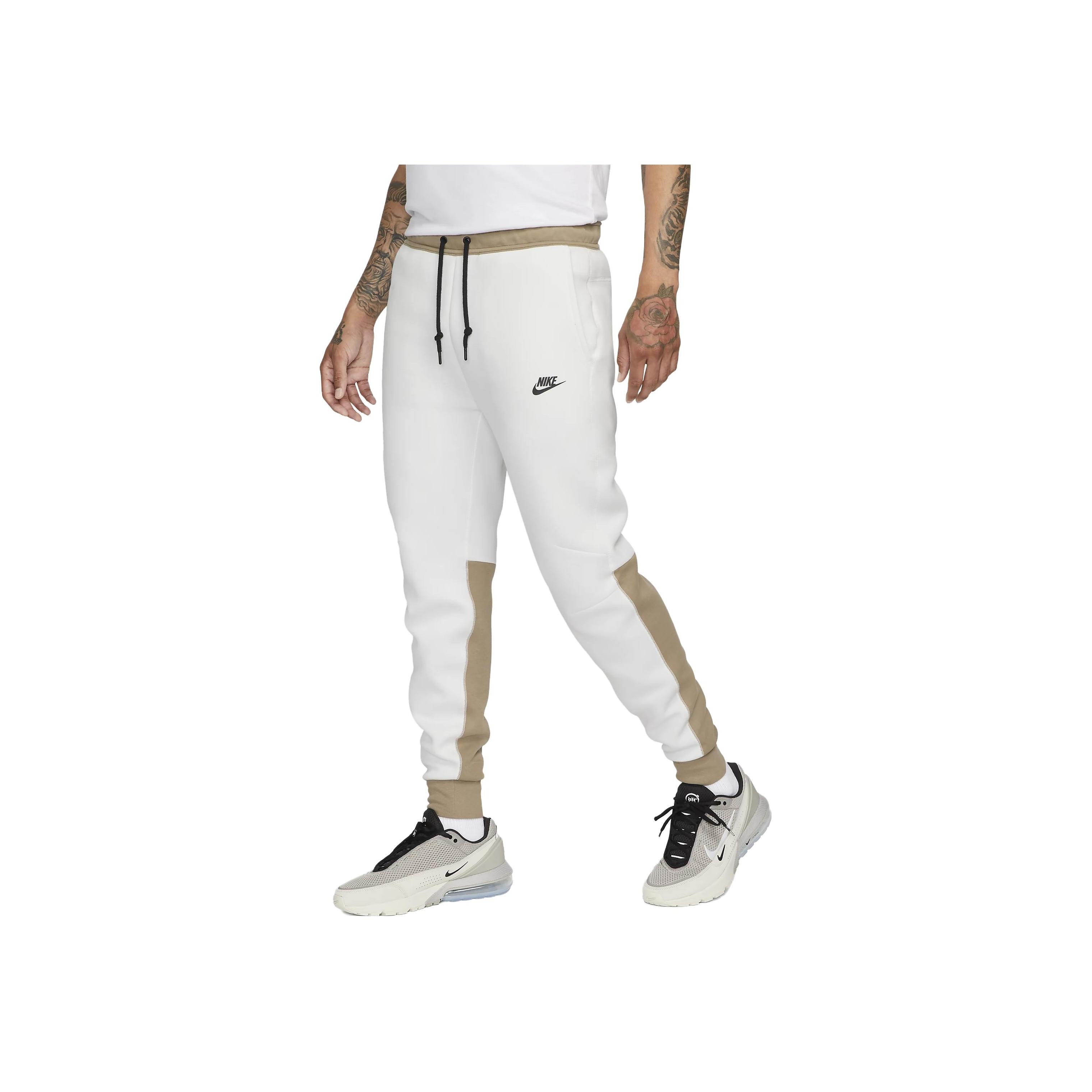 

Nike Tech Fleece Joggers White/Khaki Men Bottoms FB8002-121 XL
