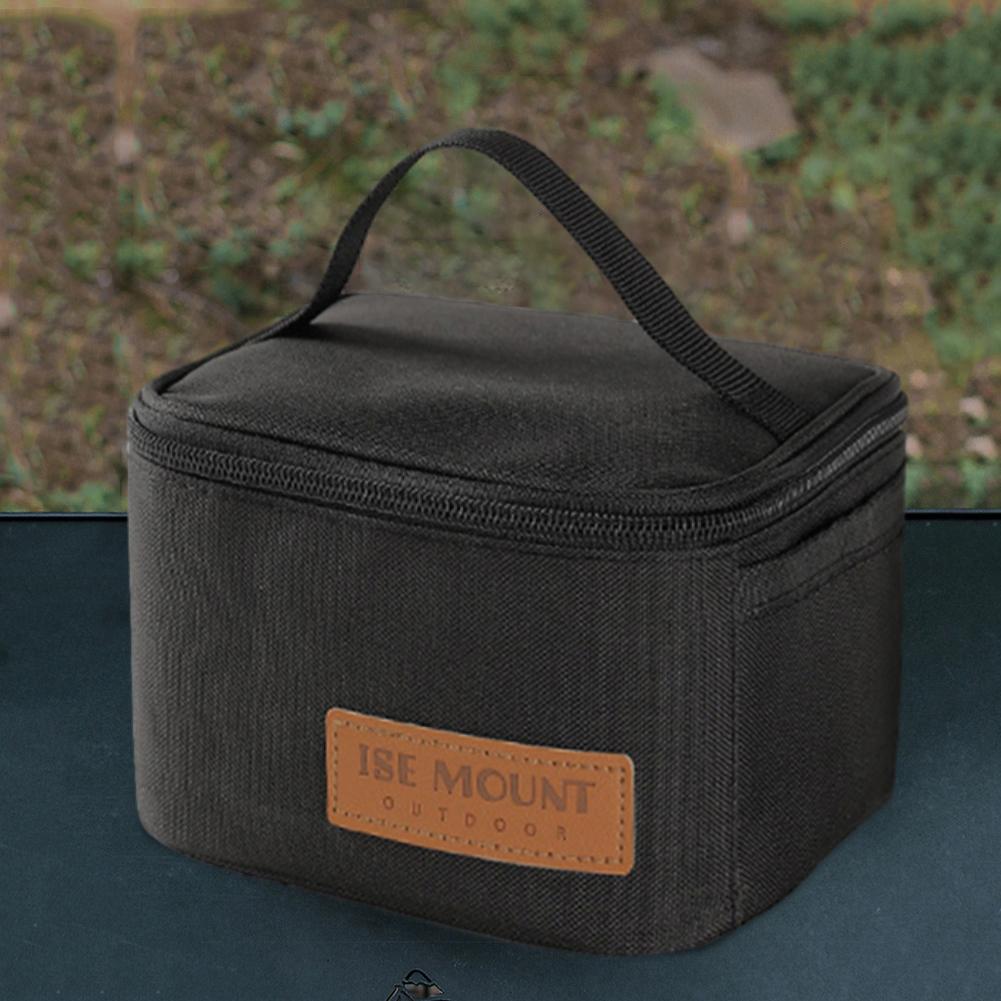 Sac de rangement pour épices de camping 9 pièces Sac conteneur portable pour condiments Poche intérieure en maille/latérale pour la cuisine maison Camping BBQ Voyage