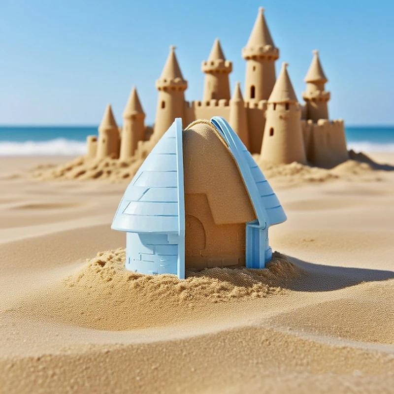 1Pcs Three-Piece Castle Molds For Outdoor Beach Sand Suitable For Playing With Sand And Having Fun On The Seaside Beach