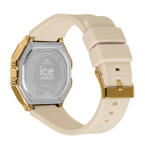 Authorized Ice-watch Watch, Men's and Women's, 022732, ICE Digit Retro, Metal, Gold, Mirror, Almond Skin, Small, 32mm, Digital