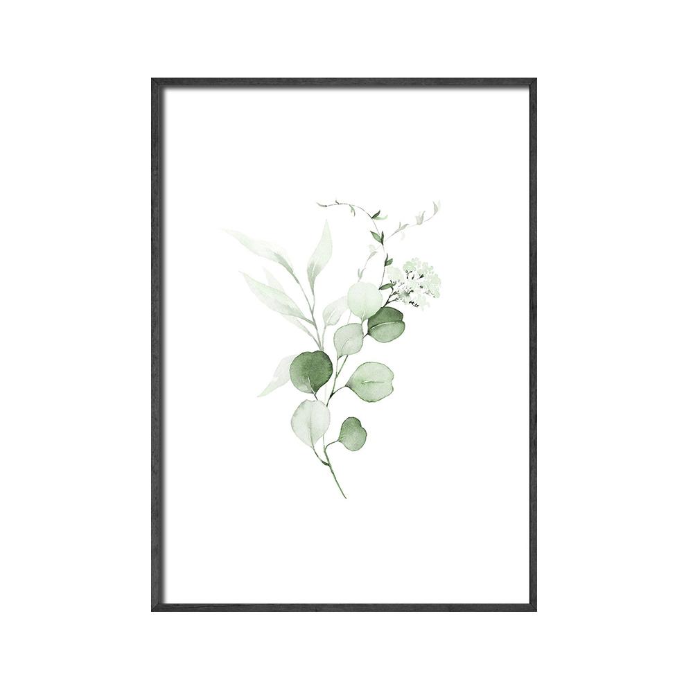

Зеленые листья растений, печать плаката, настенная живопись на холсте, ботаническая картина эвкалипта для гостиной, домашний декор, украшение 30x40cm No Framed