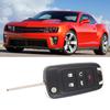5 Buttons Flip Key Fob Case Shell Cover Replacement Fit for Chevrolet Camaro 2010 2013