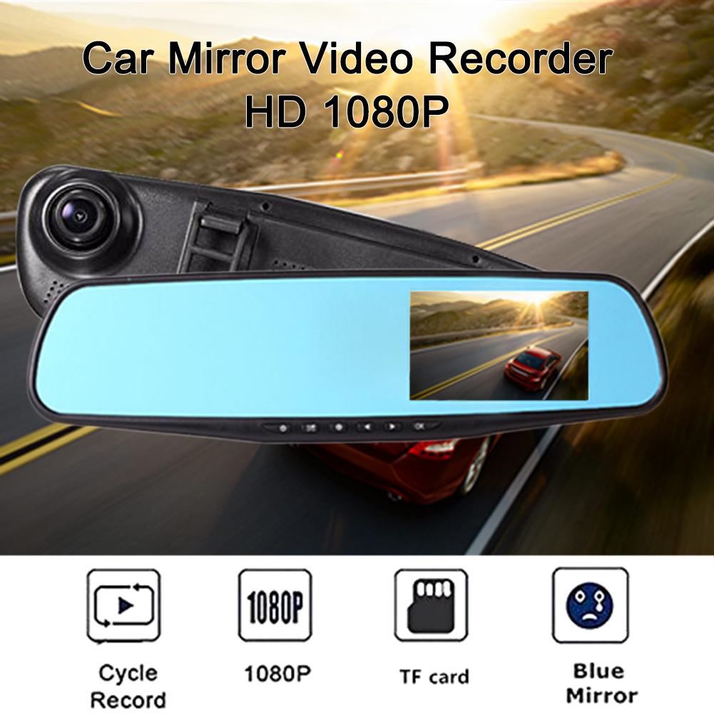 Car Rear Mirror DVR Driving Recorder Dash Cam 1080P HD Blue Screen 2.8 Inch Anti-Dazzling Blue Mirror Full HD Car Supplies Poland