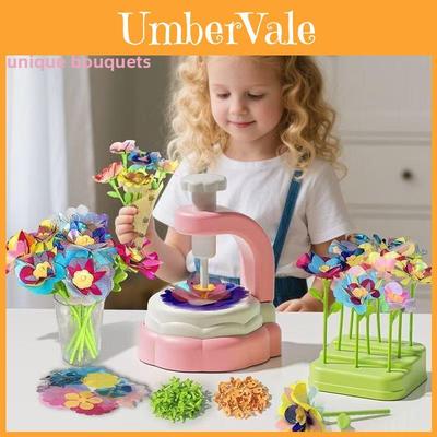 Handgefertigtes Blumenpressen-Set Mit Blinklichtern Und Musik Für Kreative Bastelprojekte Für Kinder