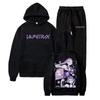 Unisex Oversized Hooded Sweatshirt Set With Printed Design Casual Sportwear Men Women Winter