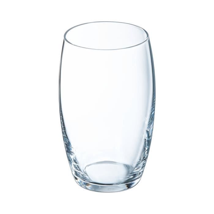 Gobelet - VERSAILLES - Lot de 6 - Verre transparent - 37 cl - Compatible lave-vaisselle