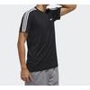 Adidas Striped Shoulder Logo Letter Short Sleeve T-Shirt Men Tops Black FL0349