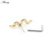 Alisouy 1 pièce G23 titane sans filetage torsadé serpent nez anneaux piercing oreille septum daith captif tragus clous d'oreilles bijoux de corps