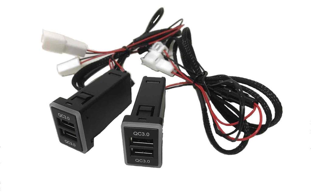 Toyota USB Power Switch Hole Panel with 2 Smartphone and Tablet Compatible with Series 30 Series Character Spark Plus Gear AV Mini Plug Distribution