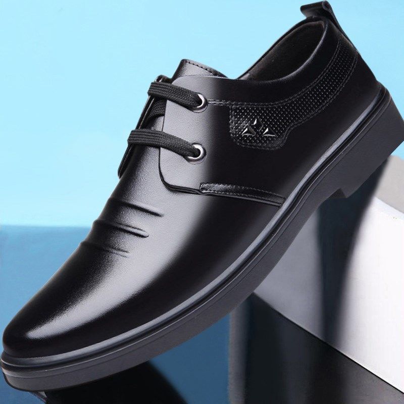 

Office Round Toe Men s Formal Shoes Solid Color 39 Cheap Liquidation Clothing Casual Business New Cowhide Party Social Shoe Male 38