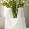 Artistic Ceramic Style Vase Handbag Shape Flower Vase, 3D Printed Desk White Modern Contemporary Living Room Decor Decorative Floral Container