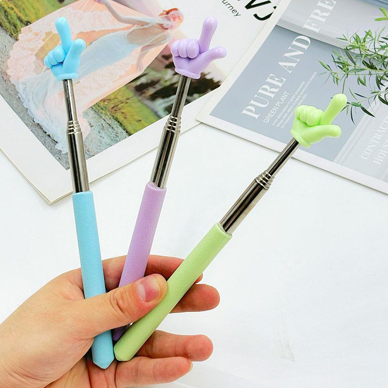 Stainless Steel Teaching Pointer Telescopic Reading Stick Whiteboard Finger Pointer Teachers Supplies