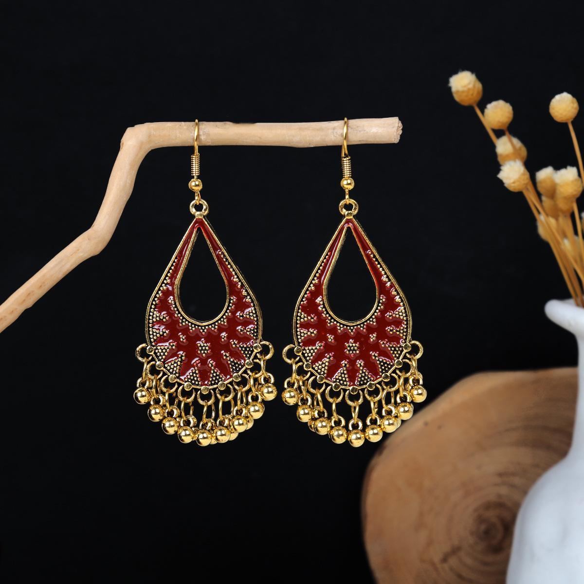 

Красочные длинные серьги-кисточки в этническом стиле с перьями