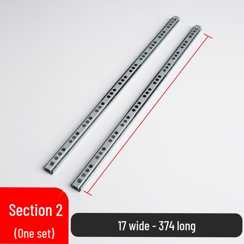 17-мм двухсторонний шариковый стальной направляющий рельс для выдвижных ящиков