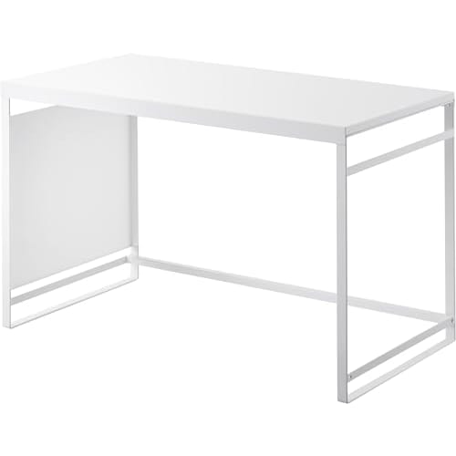 Yamazaki Tower Microwave Rack with Steel Panel, W75, White, W75 x D37.4 x H46.7cm, Microwave Stand, Kitchen Rack, Model 1483