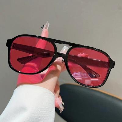 Retro Square-Frame Pilot Sunglasses Retro Brand Designer Outdoor UV400 Fashion Frog-Eye Shades Eyewear Classic Driving Shades