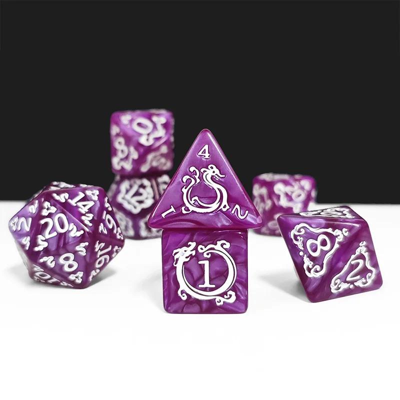 7 Pieces DND Dragon Dice Set Polyhedral RPG Dice for Dungeons and Dragons D&D Pathfinder Call of Cthulhu Tabletop Game Gift