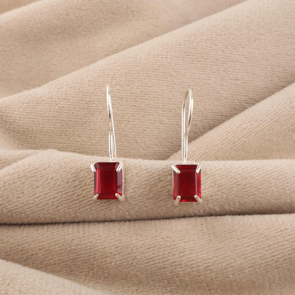 Pink Rubellite Gemstone 925 Sterling Silver Women Earring 1" Handmade Jewelry For Valentine EE-180-6