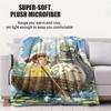 Classic Cartoon Anime T-Totoros Blanket For Office Travel Comfort Leisure Camp Travel Multifunctional Universal Blanket Fan Gift